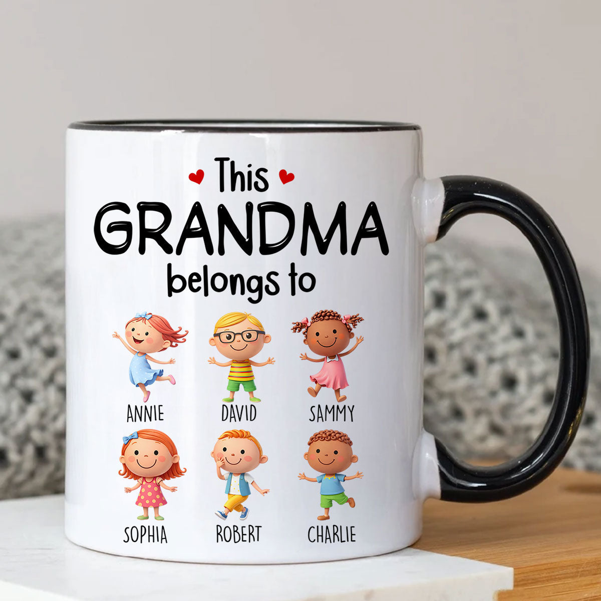 This Grandma Belongs to Cute Grandkids - Personalized Mug - Heartfelt Gift for Grandma