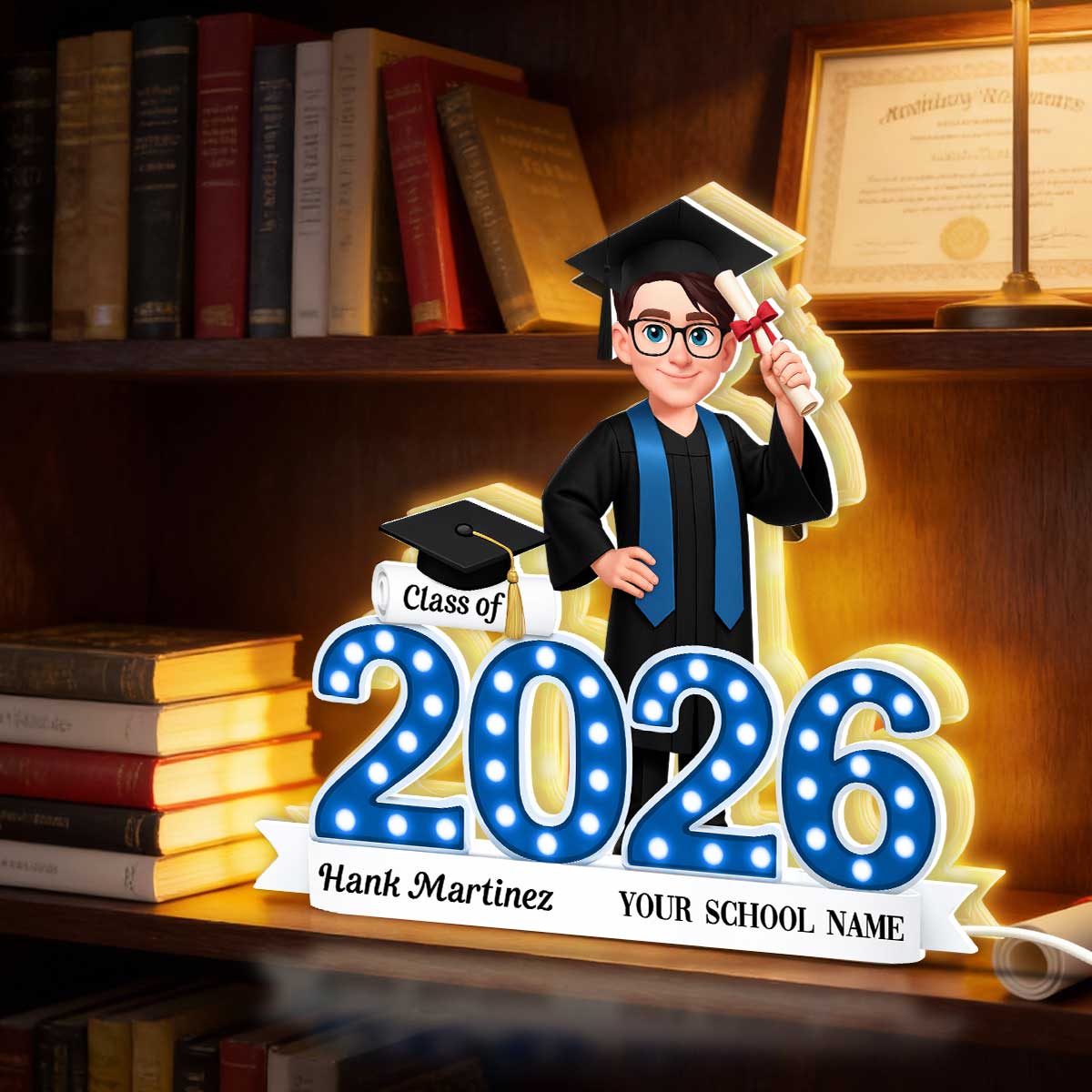 Congratulation Class Of Graduation Senior - Personalized Light Box - Gift For Graduation Day, Graduation Gift, Keepsake