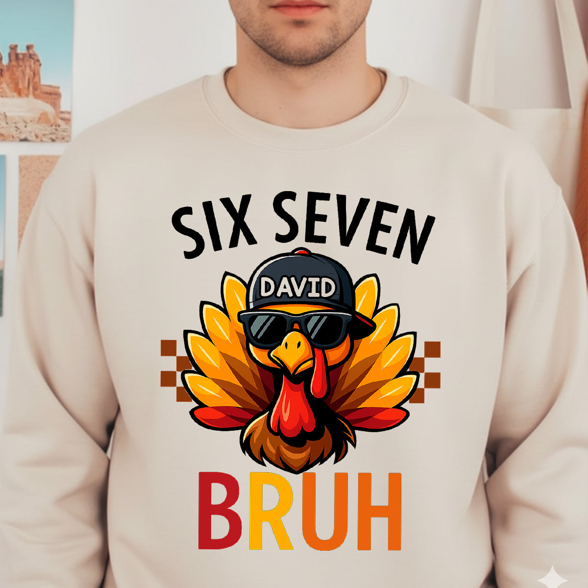 Viral Six Seven 67 Gen Z Funny Teen Slang Thanksgiving - Personalized Shirt - Christmas Gift for Daughter, Son, Grandkids