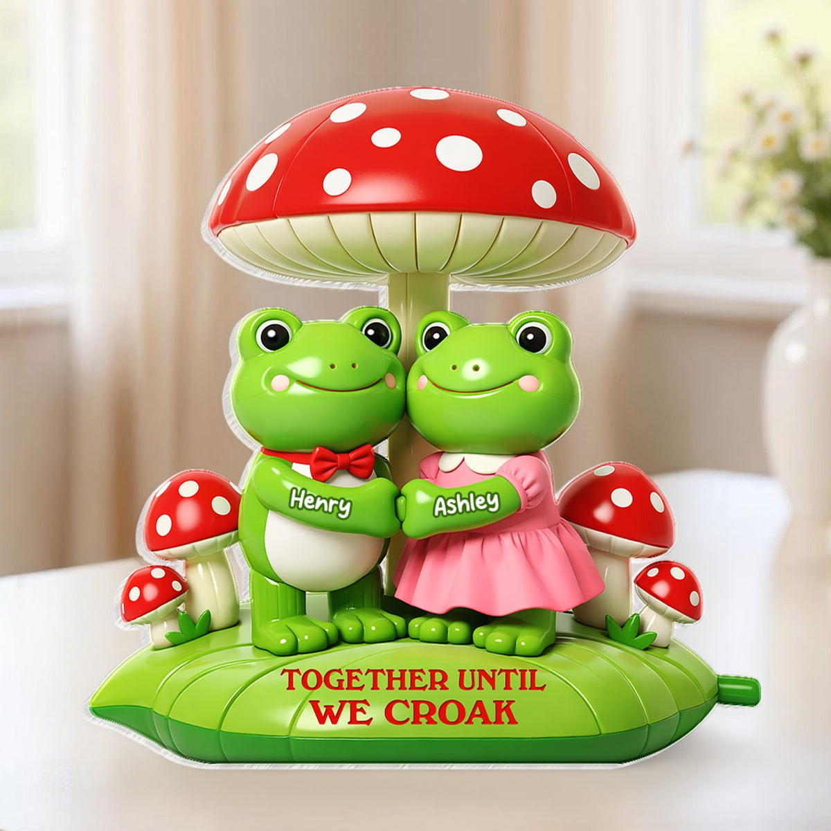 Together Until We Croak - Personalized Block Plaque - Gift for Couple