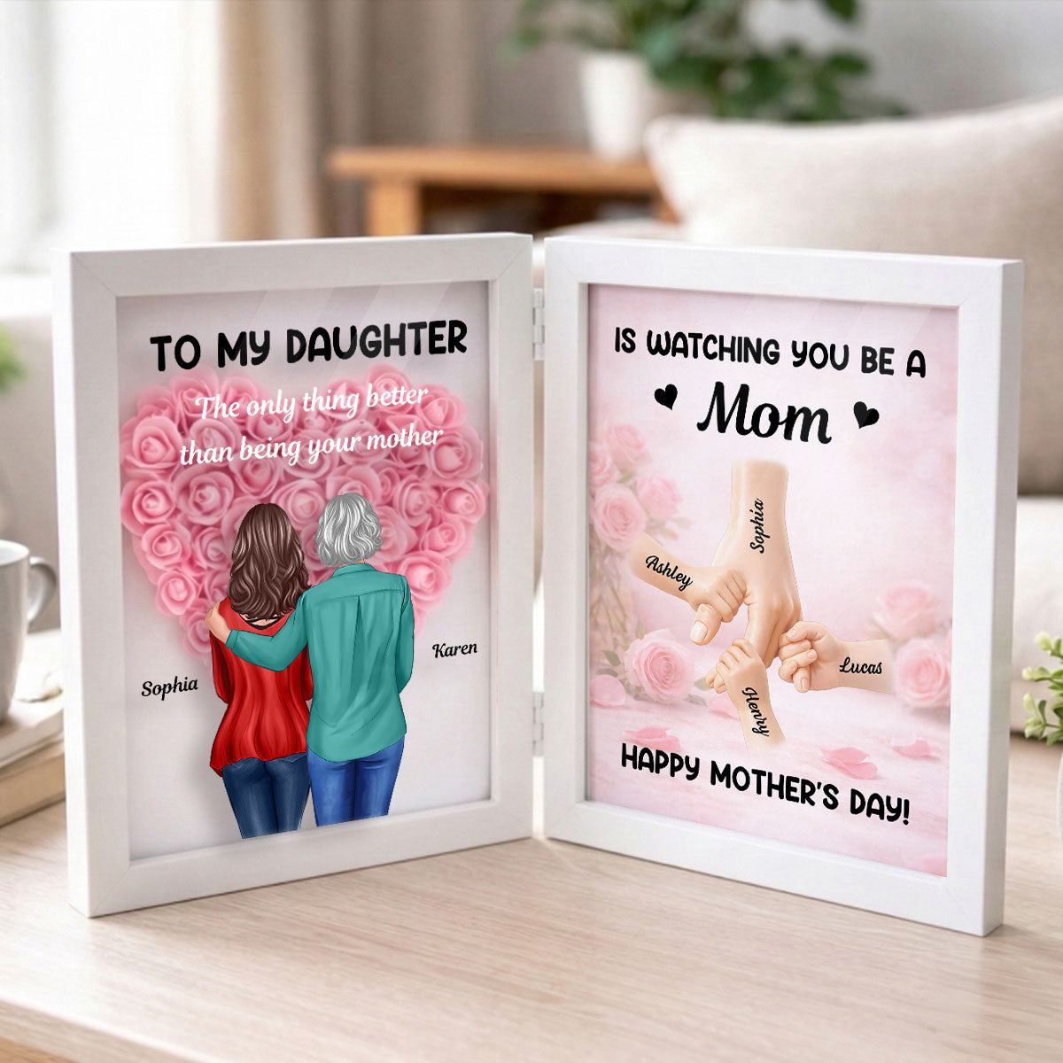 The Only Thing Better Than Being Your Mother - Personalized Flower Shadow Box - Gift For Daughter, Mom