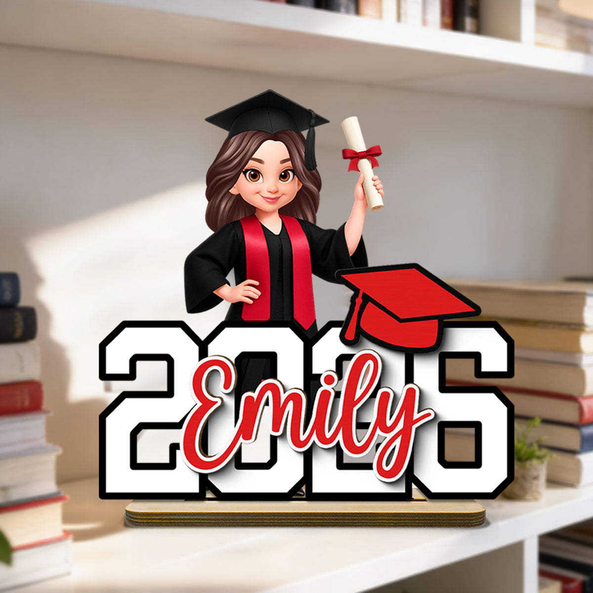 Congrats Class Of Graduation Senior - Personalized 2-Layered Wooden Plaque - Gift For Graduation Day, Graduation Gift, Keepsake