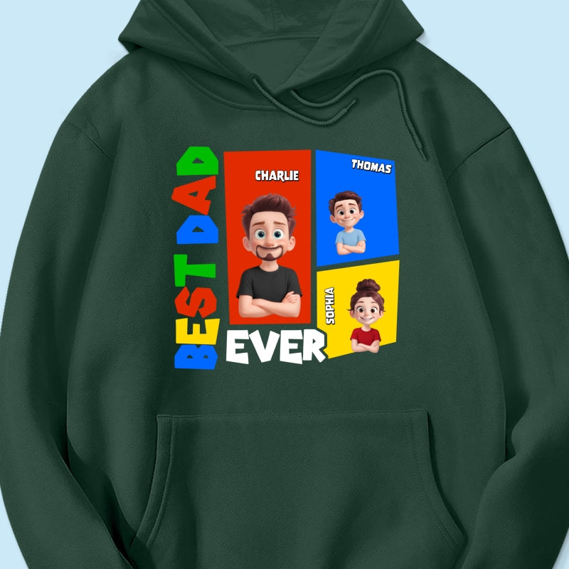 Best Dad Ever Arcade Theme - Personalized Shirt - Heartfelt Gift For Dad, Grandpa, Husband