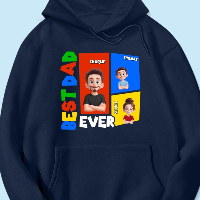 Best Dad Ever Arcade Theme - Personalized Shirt - Heartfelt Gift For Dad, Grandpa, Husband