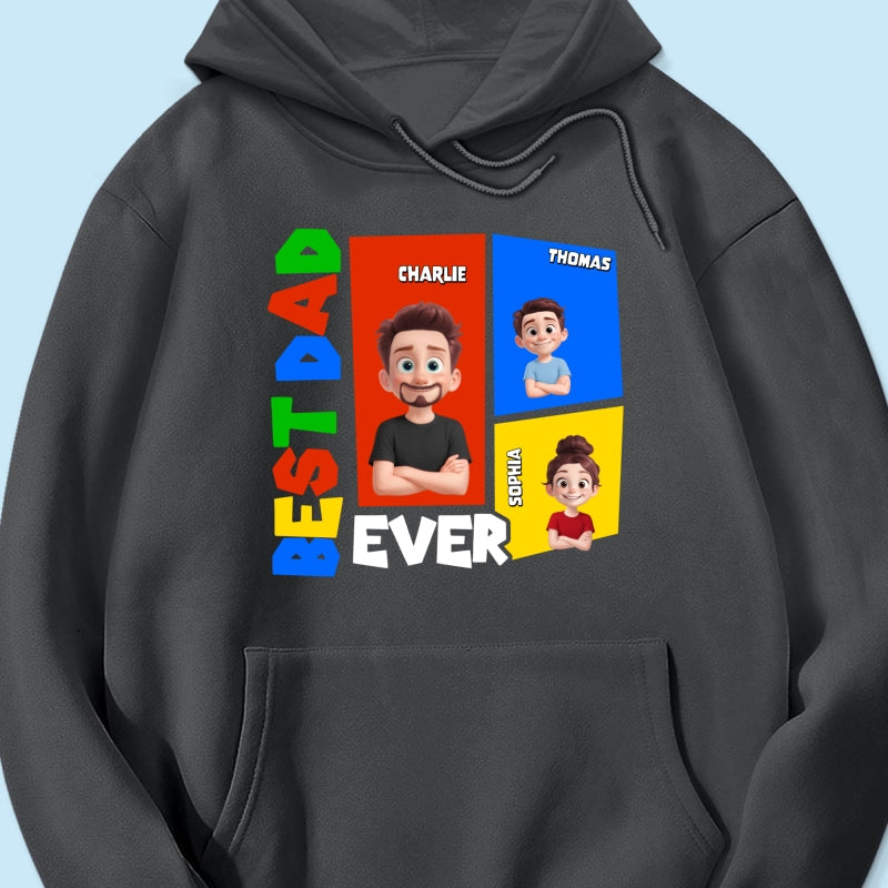 Best Dad Ever Arcade Theme - Personalized Shirt - Heartfelt Gift For Dad, Grandpa, Husband