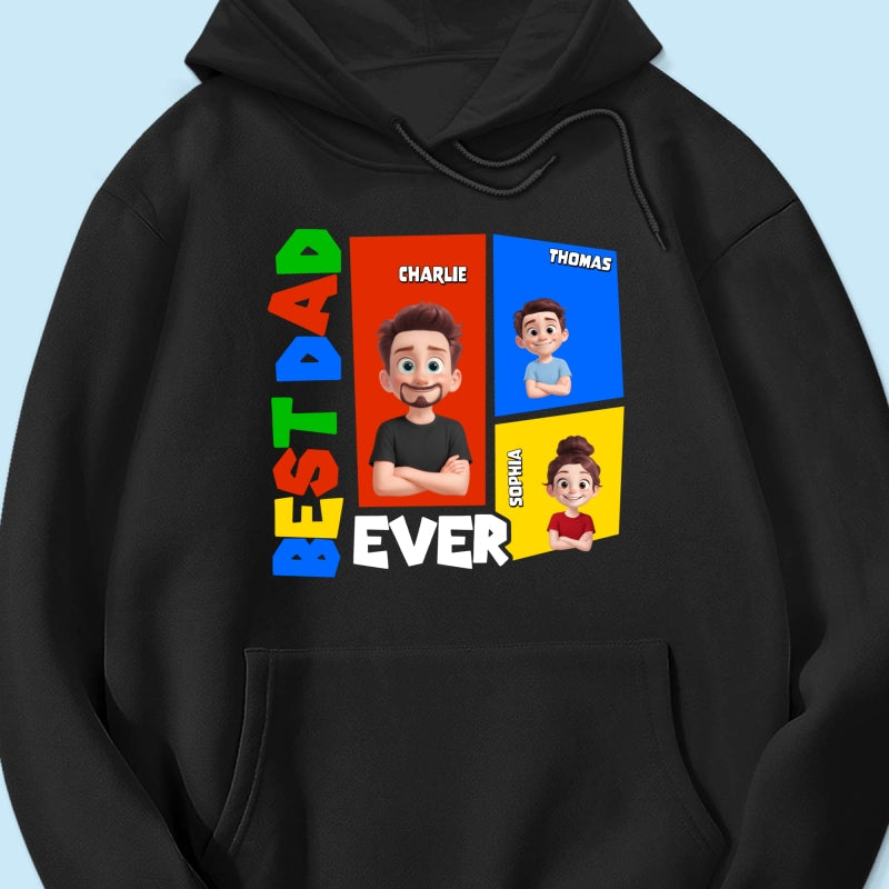 Best Dad Ever Arcade Theme - Personalized Shirt - Heartfelt Gift For Dad, Grandpa, Husband
