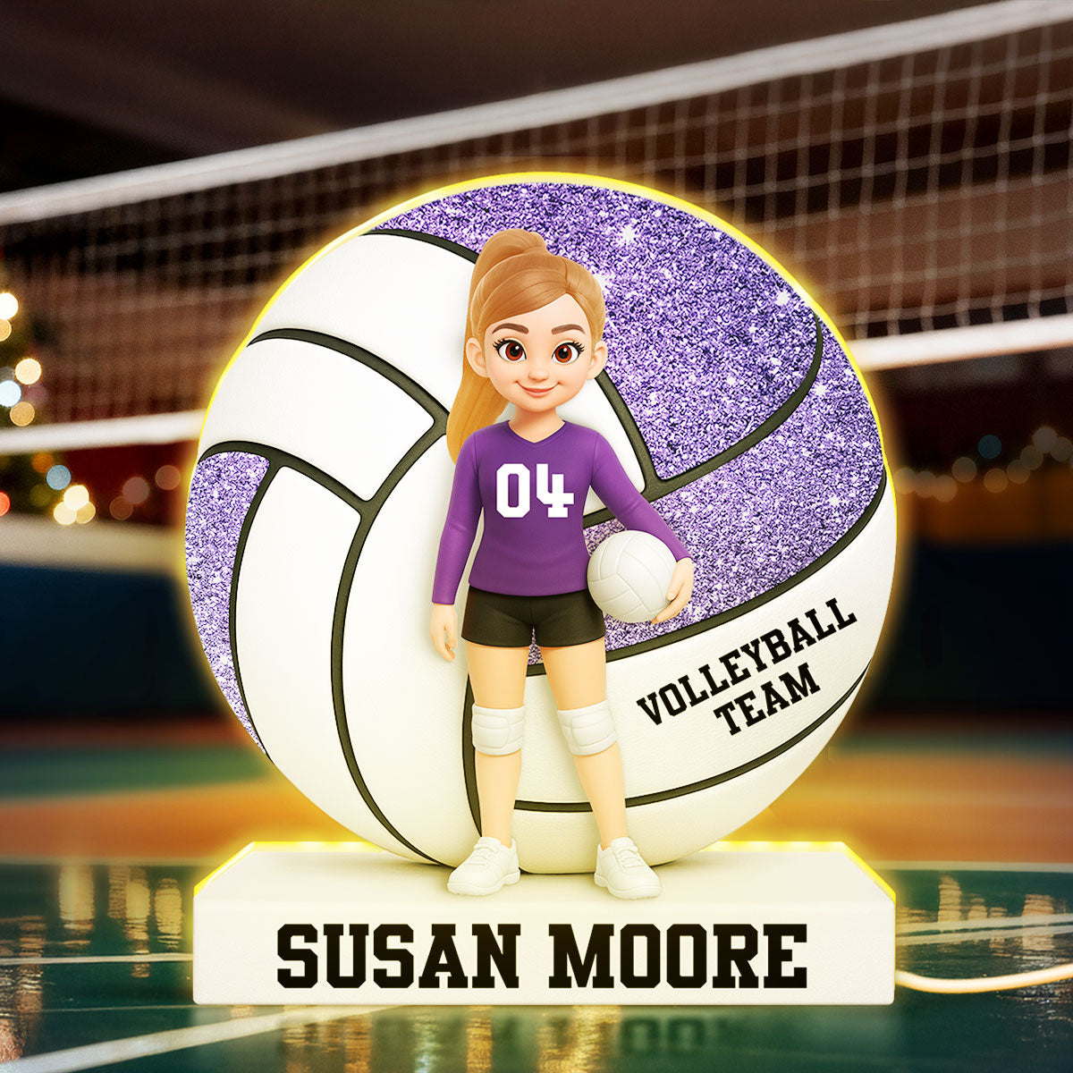 Volleyball Boy Girl 3D Effect - Personalized Light Box - Christmas Gift for Teen Boy Girl Daughter Son