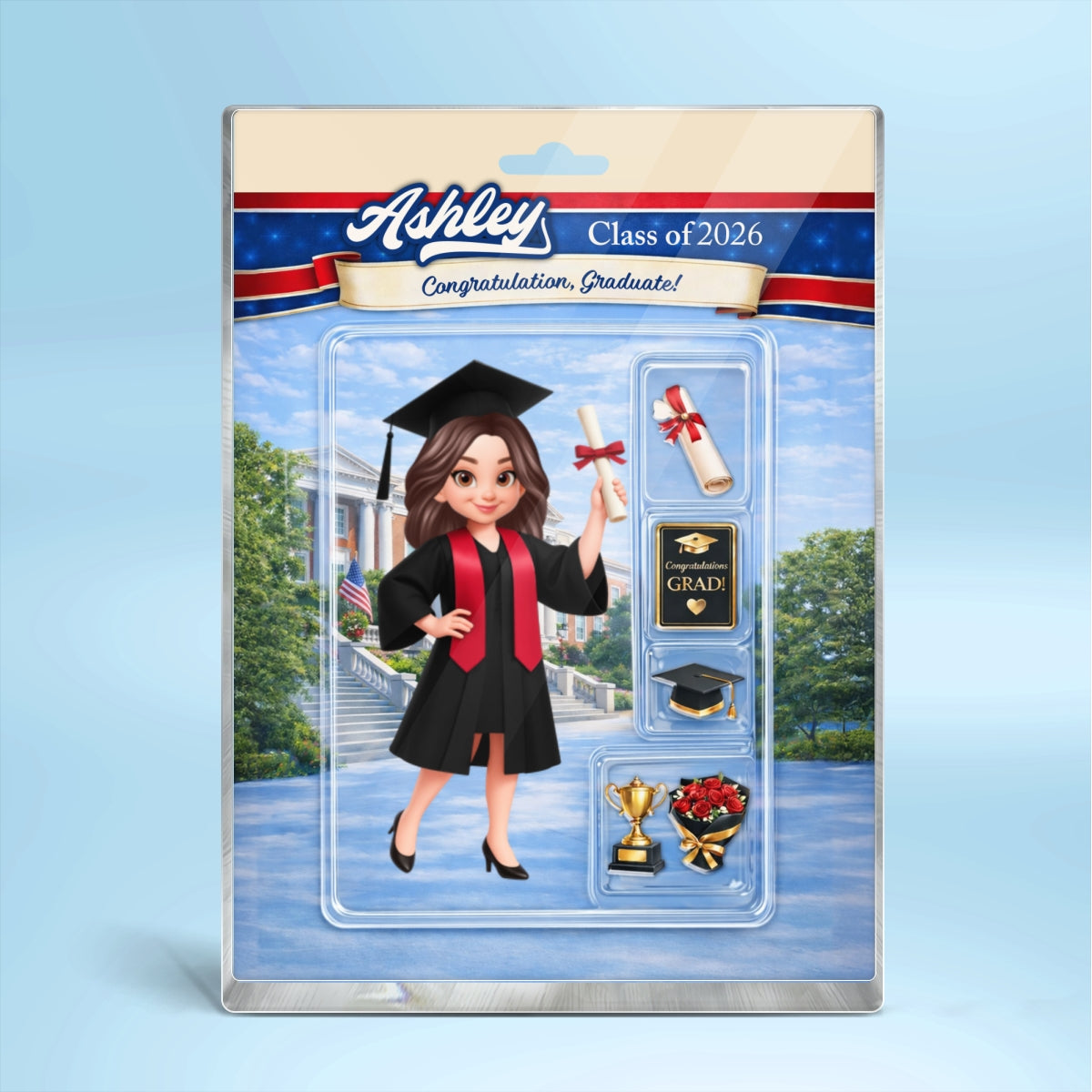 Senior Class Of 2026 Action Figure - Personalized Acrylic Block Plaque - Graduation Gift For Seniors, Daughter, Son, Grandkids