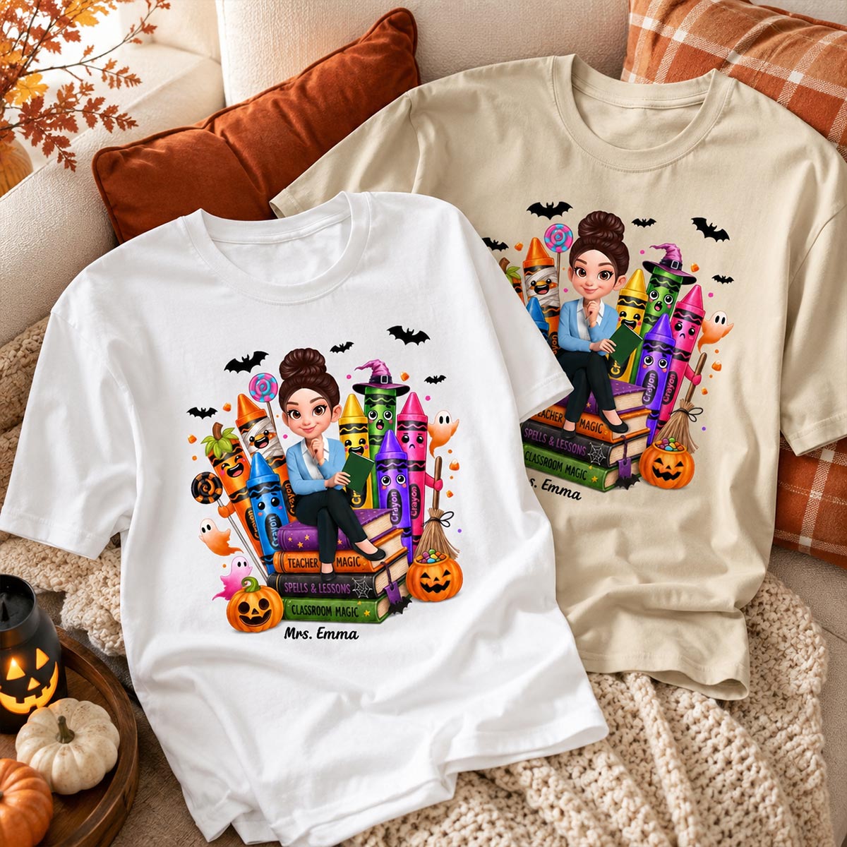 Teacher Halloween Crayon Crew - Personalized Shirt