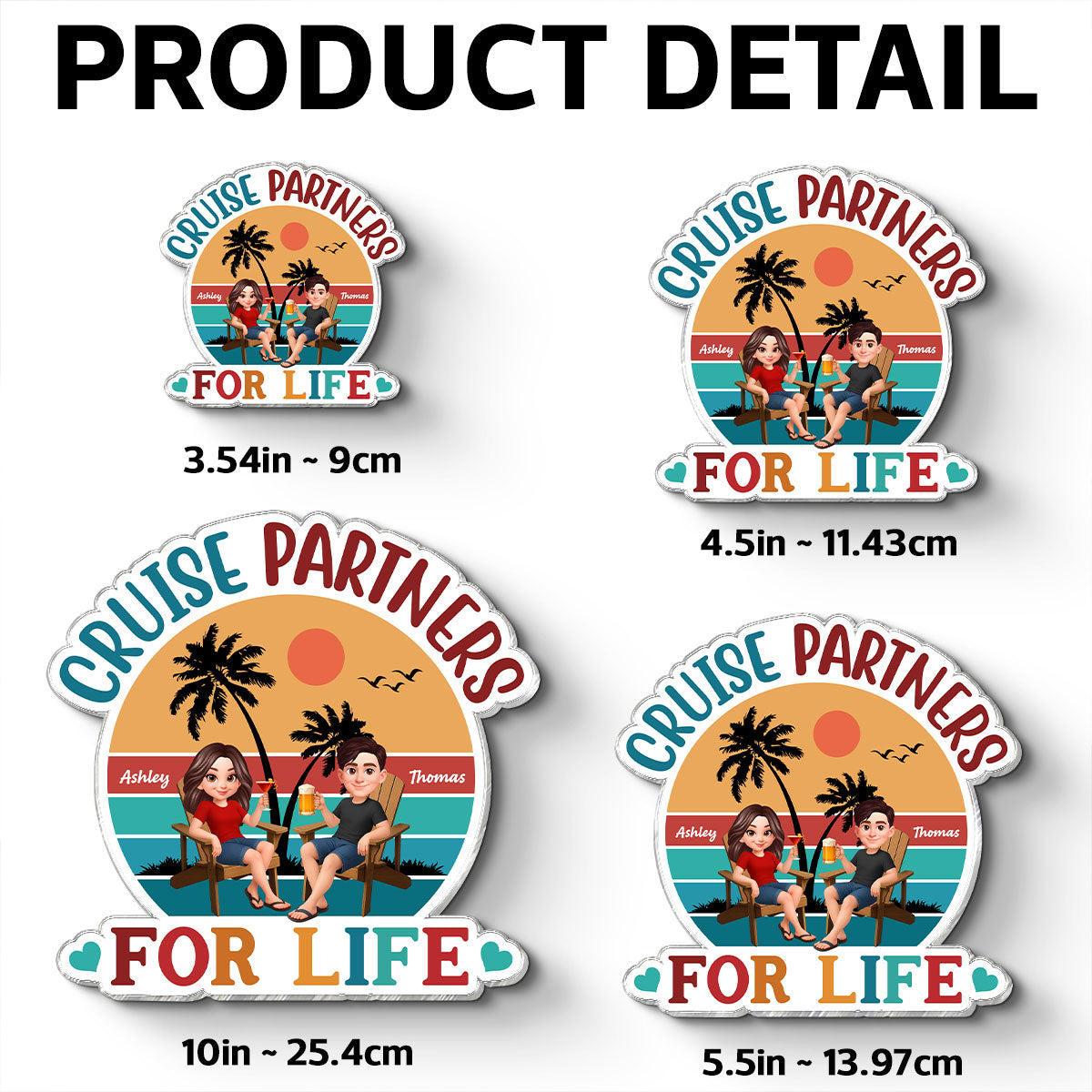 Couple Retro Life Is Better On A Cruise - Personalized Cruise Ship Door Magnet - Summer Cruise Ship Door Decorations