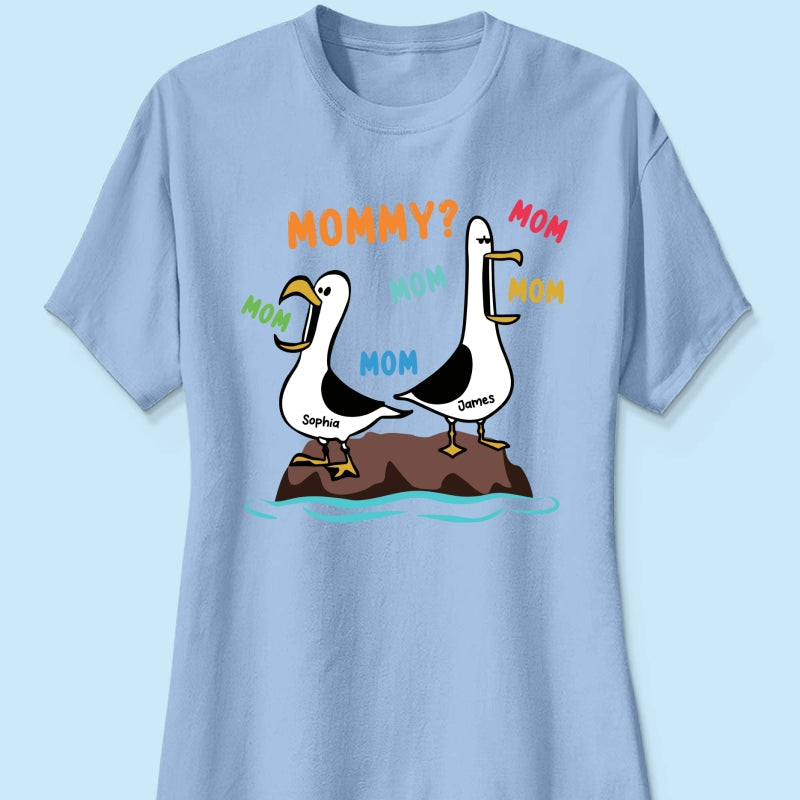 Seagull Mom Mom Mom Colorful - Personalized Shirt - Funny Mother's Day Gift For Mom