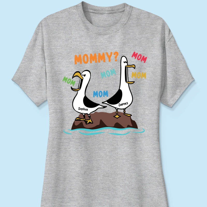 Seagull Mom Mom Mom Colorful - Personalized Shirt - Funny Mother's Day Gift For Mom