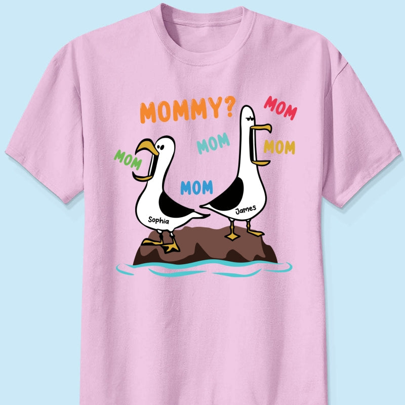 Seagull Mom Mom Mom Colorful - Personalized Shirt - Funny Mother's Day Gift For Mom