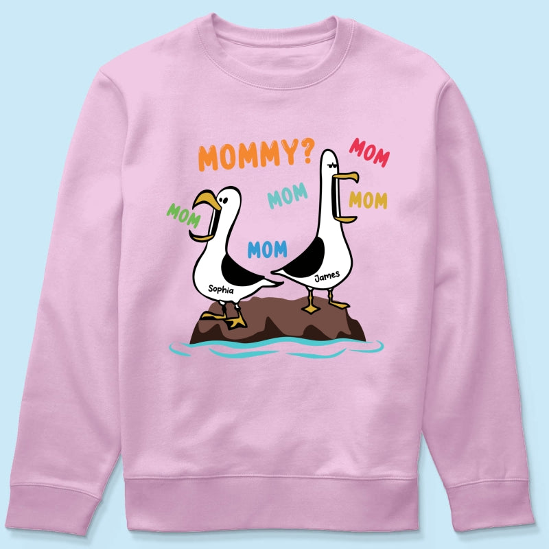 Seagull Mom Mom Mom Colorful - Personalized Shirt - Funny Mother's Day Gift For Mom