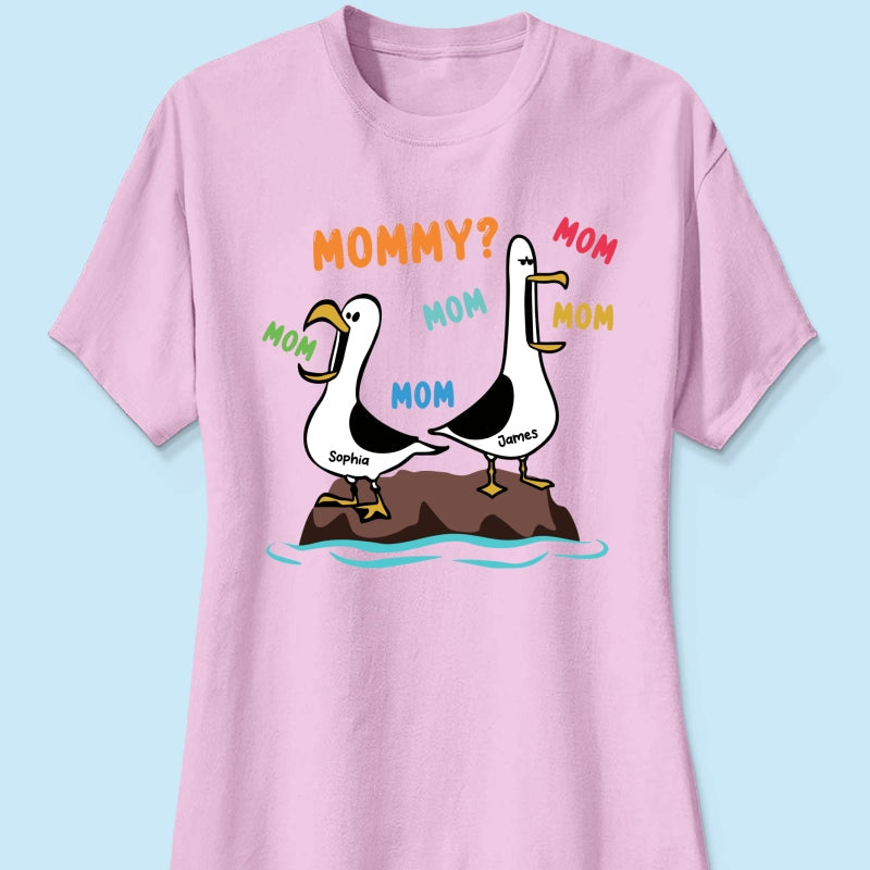 Seagull Mom Mom Mom Colorful - Personalized Shirt - Funny Mother's Day Gift For Mom