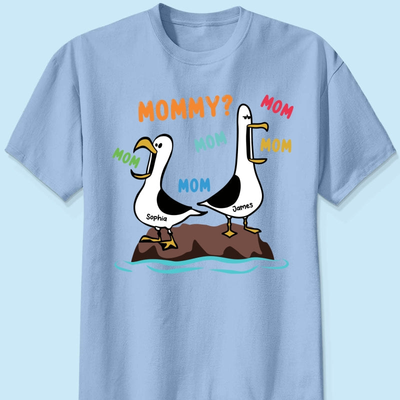Seagull Mom Mom Mom Colorful - Personalized Shirt - Funny Mother's Day Gift For Mom