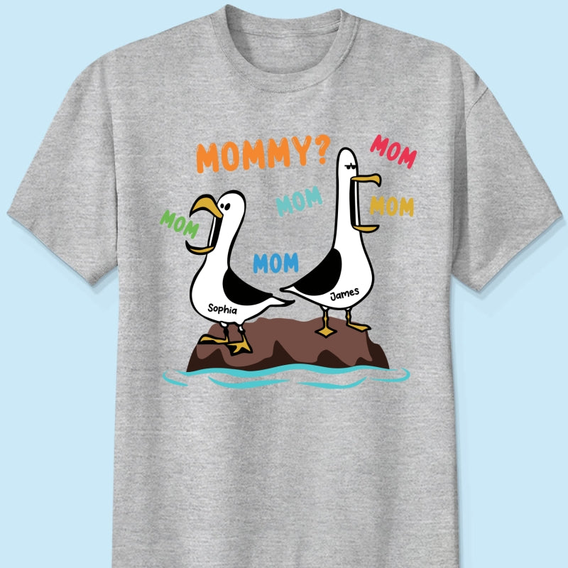Seagull Mom Mom Mom Colorful - Personalized Shirt - Funny Mother's Day Gift For Mom