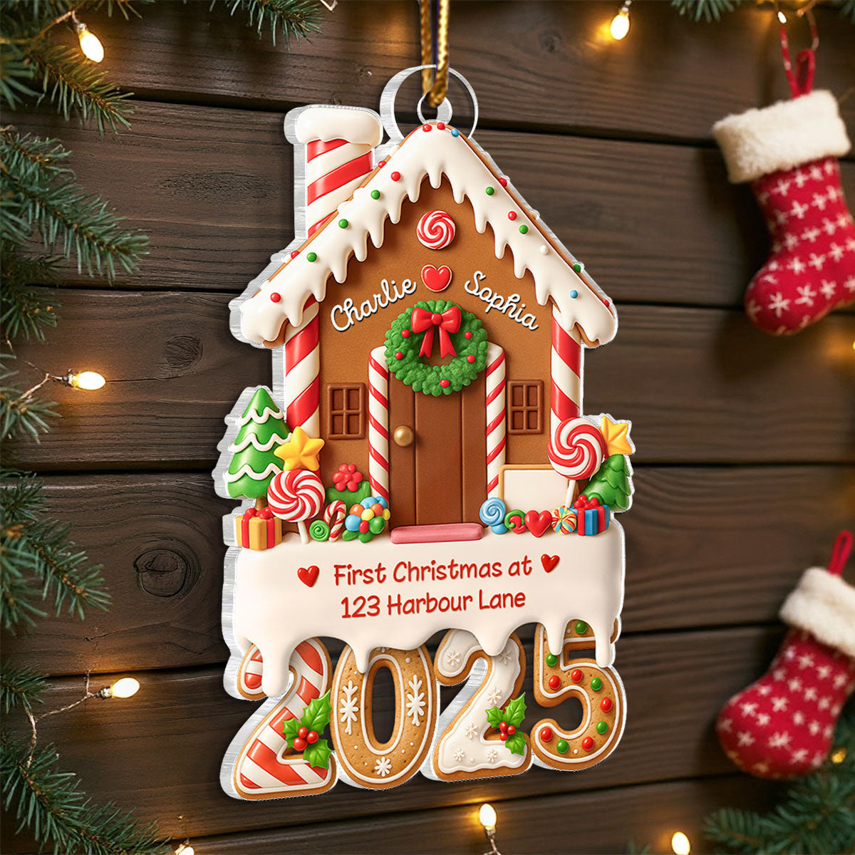 New Home 2025 - Personalized Acrylic Ornament - First Home Keepsake