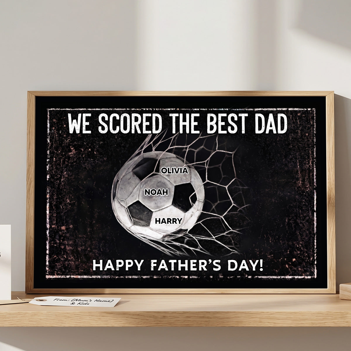We Scored The Best Dad - Personalized Poster - Father's Day Gift For Soccer Dad, UK Football Dad