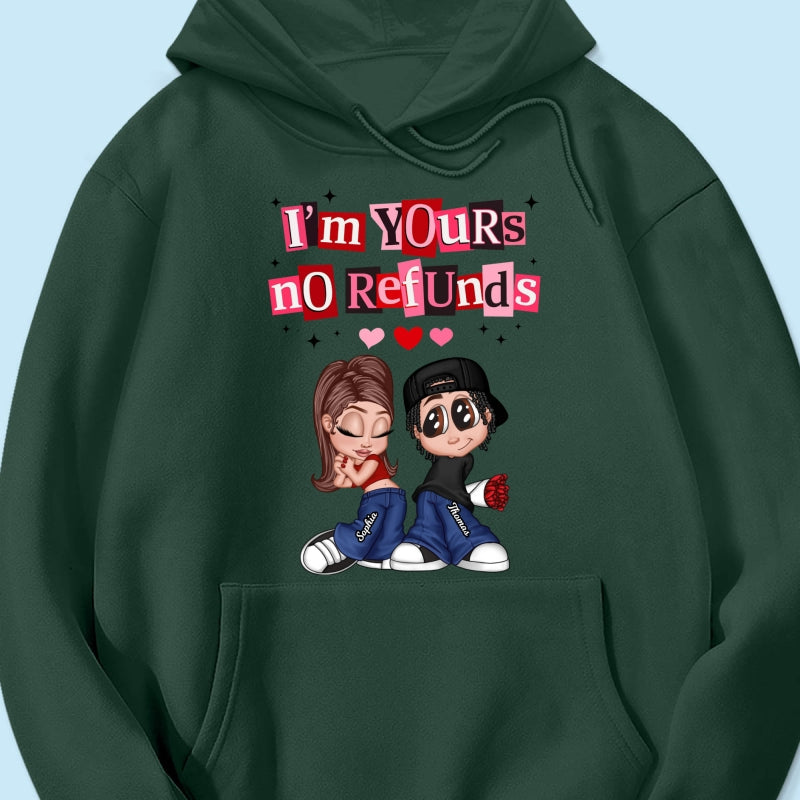 Y2K Couple I'm Yours No Refund - Personalized Shirt - Funny Valentine's Day Gift for Him, for Her, Matching Couple Shirts