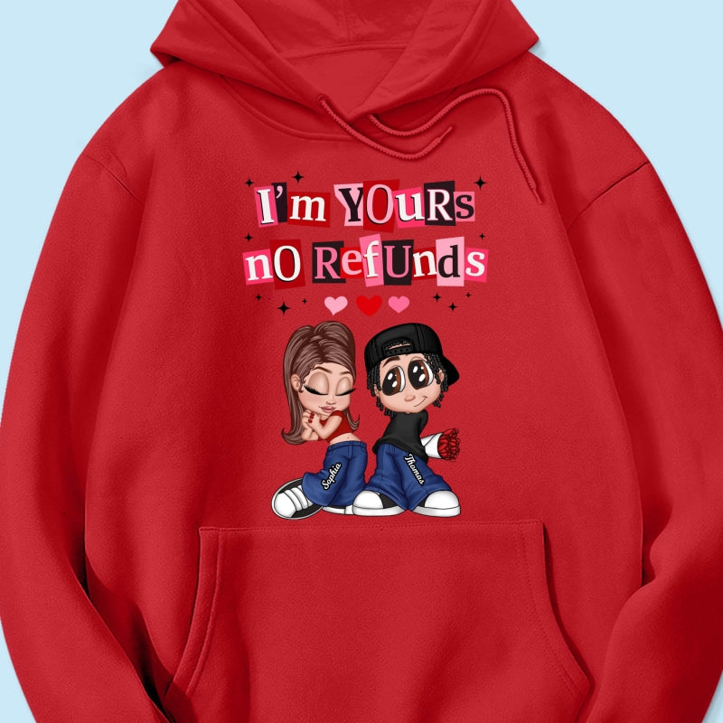 Y2K Couple I'm Yours No Refund - Personalized Shirt - Funny Valentine's Day Gift for Him, for Her, Matching Couple Shirts