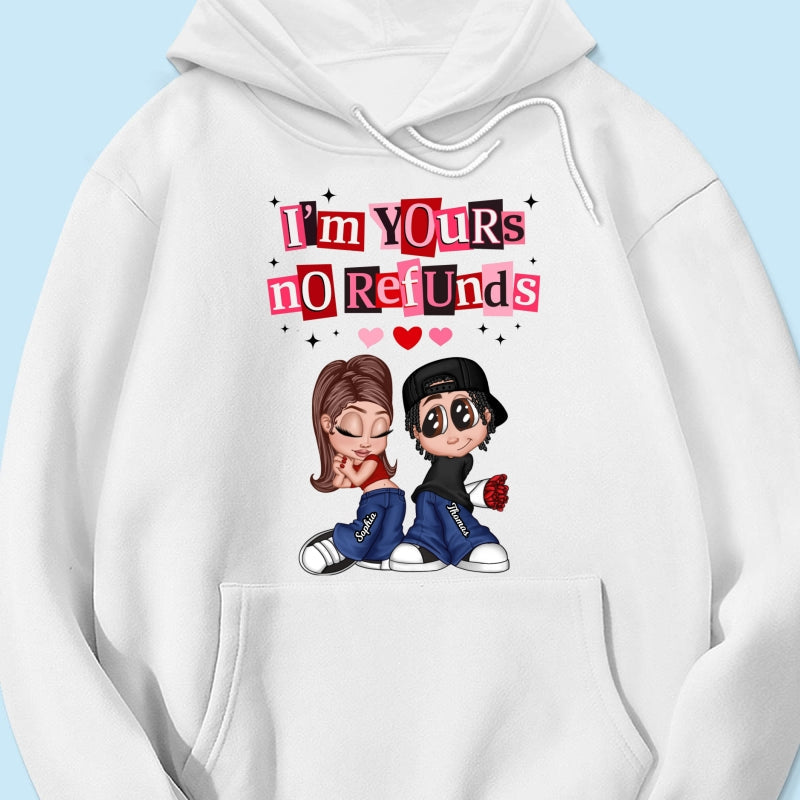 Y2K Couple I'm Yours No Refund - Personalized Shirt - Funny Valentine's Day Gift for Him, for Her, Matching Couple Shirts