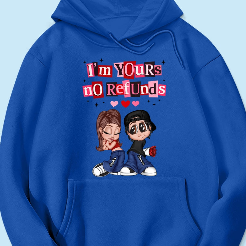 Y2K Couple I'm Yours No Refund - Personalized Shirt - Funny Valentine's Day Gift for Him, for Her, Matching Couple Shirts