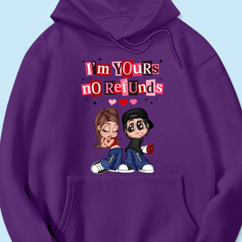 Y2K Couple I'm Yours No Refund - Personalized Shirt - Funny Valentine's Day Gift for Him, for Her, Matching Couple Shirts