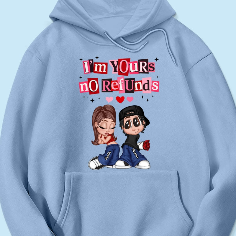 Y2K Couple I'm Yours No Refund - Personalized Shirt - Funny Valentine's Day Gift for Him, for Her, Matching Couple Shirts