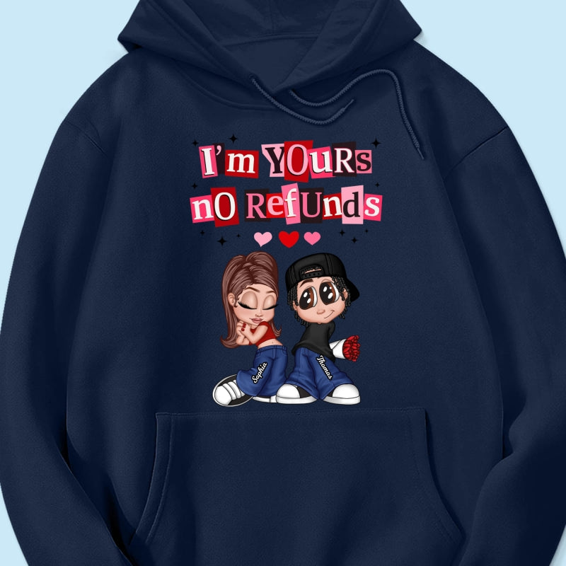 Y2K Couple I'm Yours No Refund - Personalized Shirt - Funny Valentine's Day Gift for Him, for Her, Matching Couple Shirts