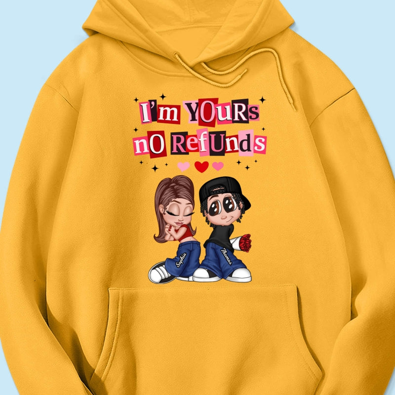 Y2K Couple I'm Yours No Refund - Personalized Shirt - Funny Valentine's Day Gift for Him, for Her, Matching Couple Shirts