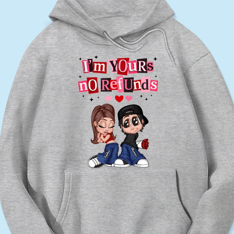 Y2K Couple I'm Yours No Refund - Personalized Shirt - Funny Valentine's Day Gift for Him, for Her, Matching Couple Shirts