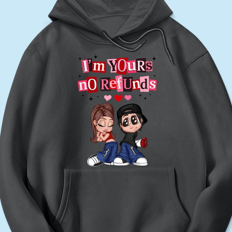 Y2K Couple I'm Yours No Refund - Personalized Shirt - Funny Valentine's Day Gift for Him, for Her, Matching Couple Shirts