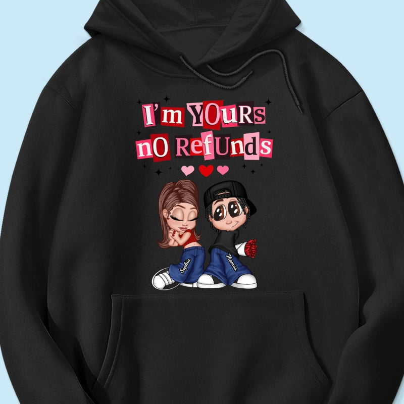 Y2K Couple I'm Yours No Refund - Personalized Shirt - Funny Valentine's Day Gift for Him, for Her, Matching Couple Shirts