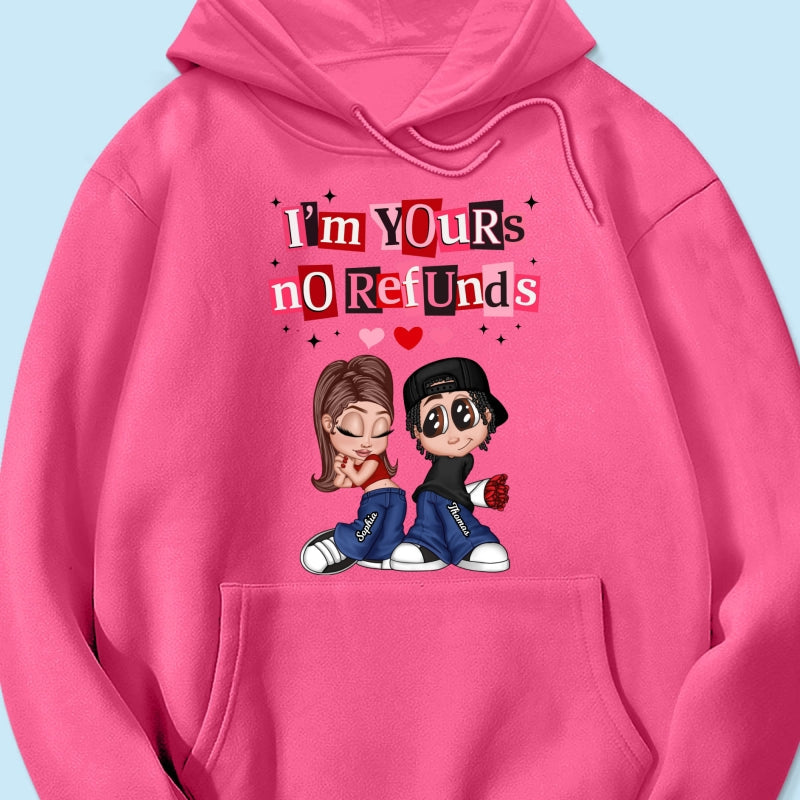 Y2K Couple I'm Yours No Refund - Personalized Shirt - Funny Valentine's Day Gift for Him, for Her, Matching Couple Shirts