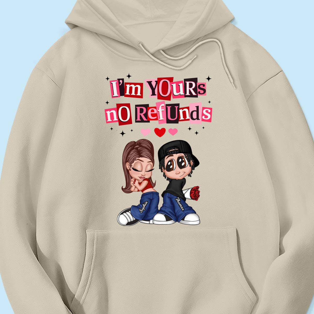 Y2K Couple I'm Yours No Refund - Personalized Shirt - Funny Valentine's Day Gift for Him, for Her, Matching Couple Shirts