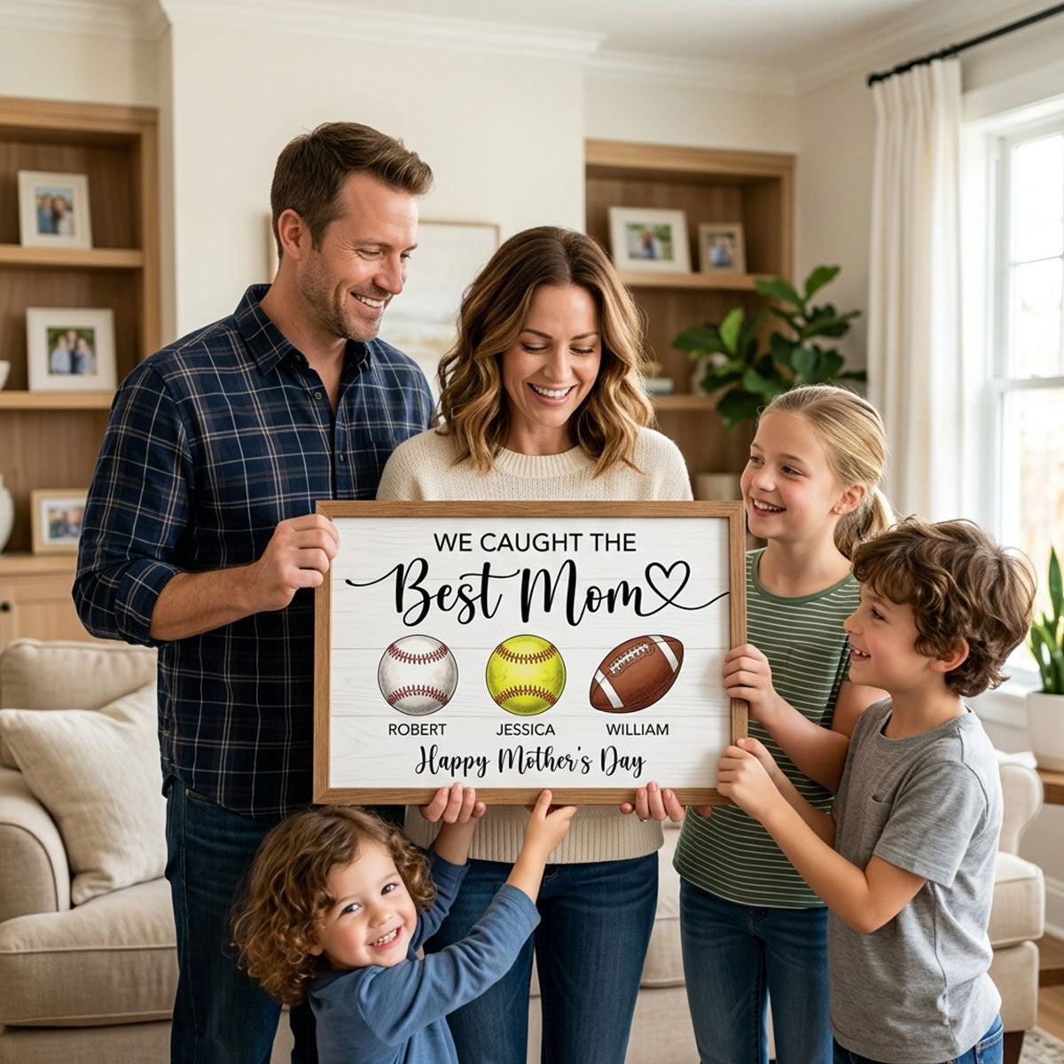 We Caught The Best Mom Sport Mom - Personalized Poster - Mother's Day Gift For Mom, Wife