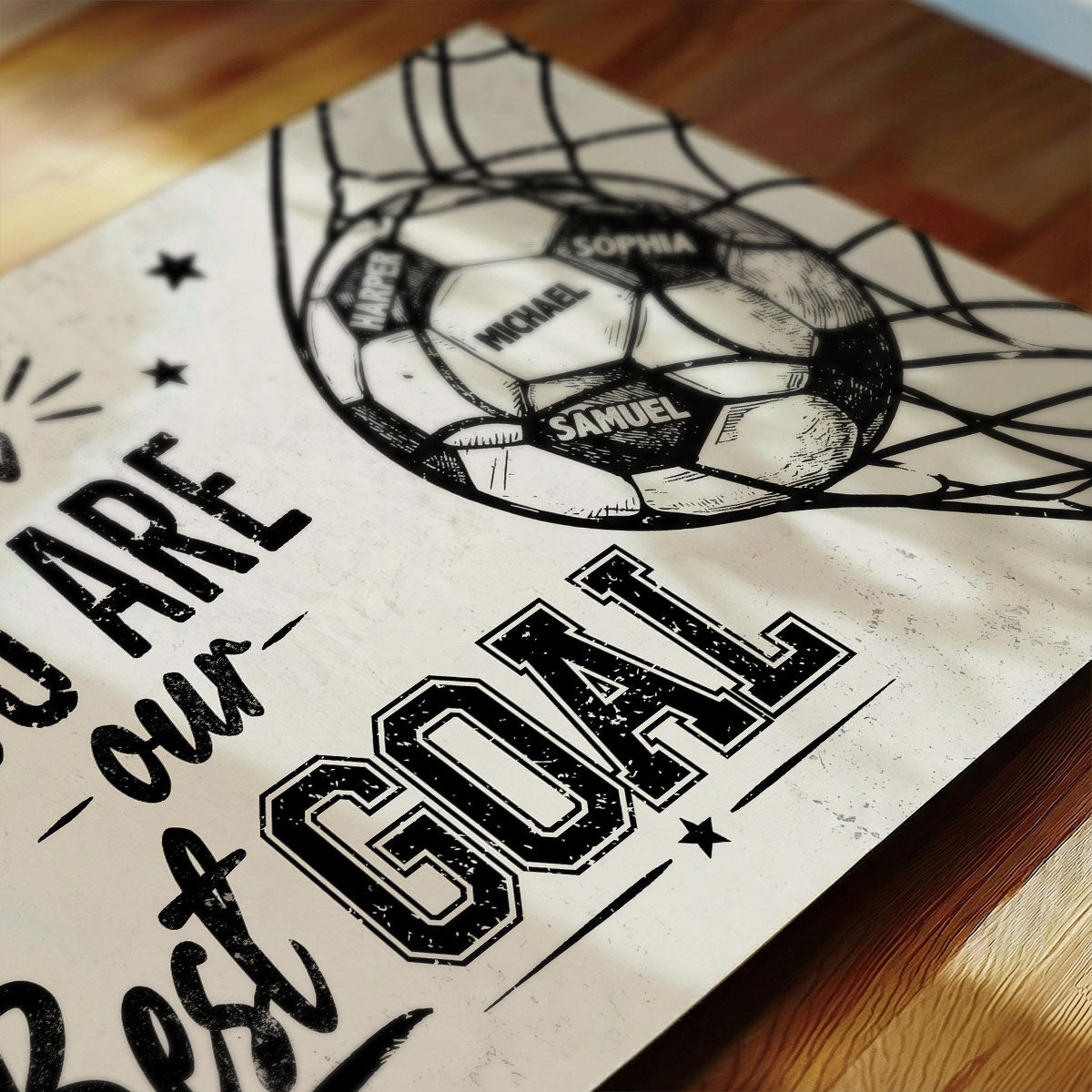 We Scored The Best Dad - Personalized Poster - Father's Day Gift For UK Football, US Soccer Dad