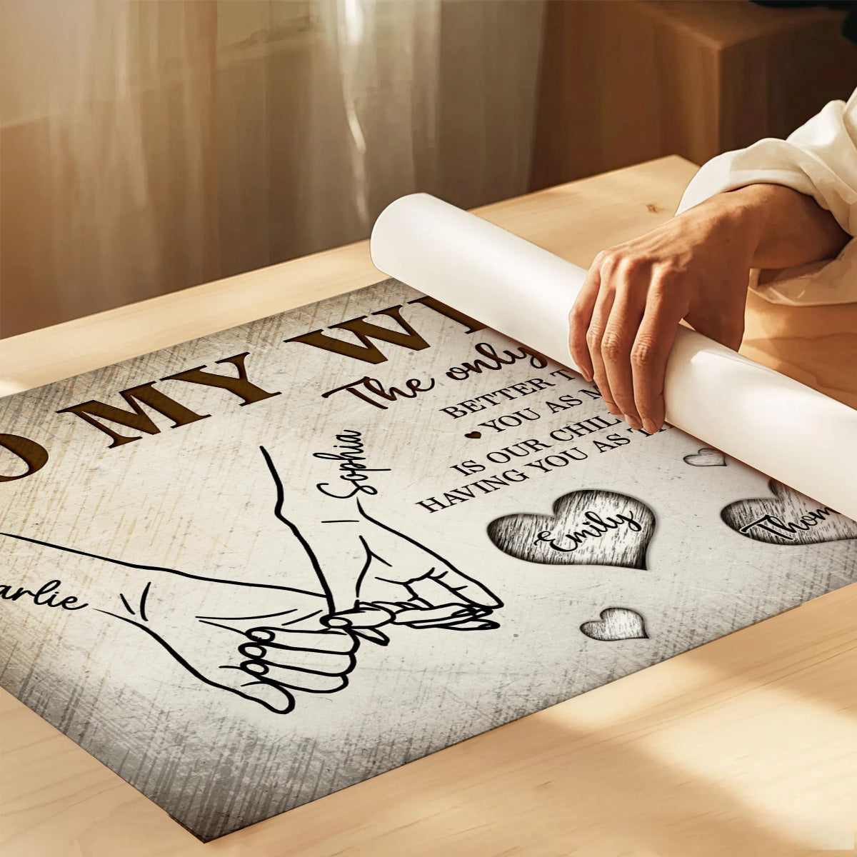 To My Wife The Only Thing Better Custom Kids Names - Personalized Poster - Mother's Day Gift For Wife