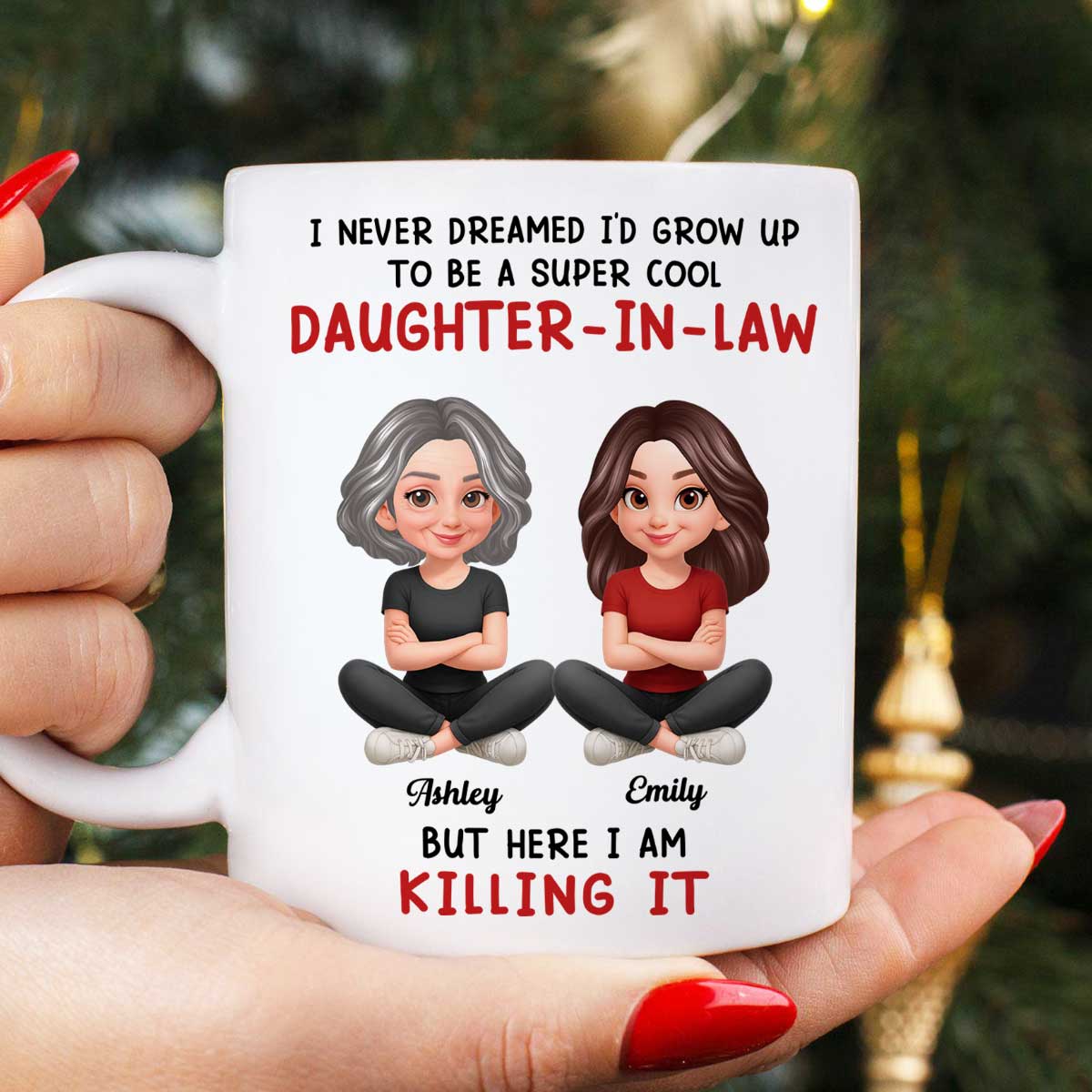 Super Cool Daughter-in-Law - Personalized Mug - Funny Christmas Gift for Daughter-in-Law