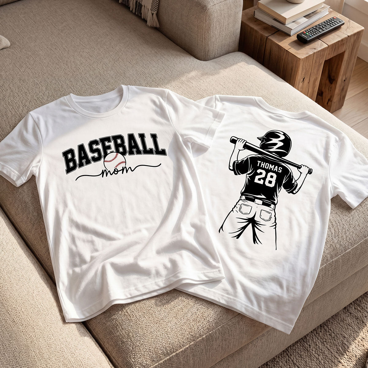 Baseball Mom Baseball Players - Personalized Personalized Double Sided Shirt- Mother's Day Gift For Baseball Mom, Wife