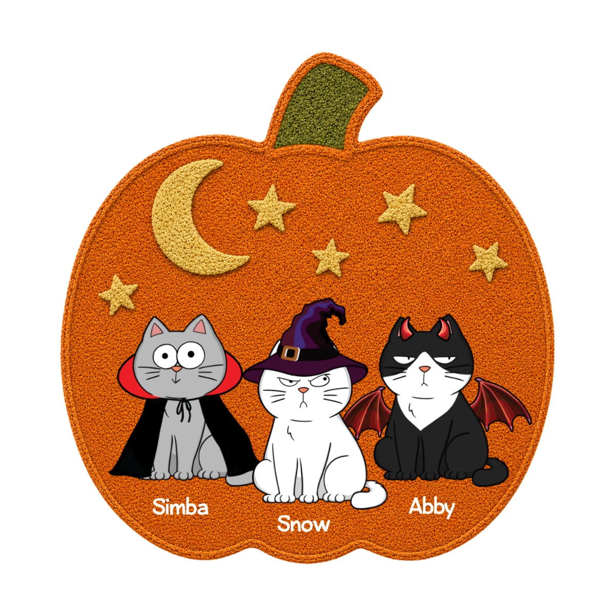 Halloween Pumpkin Cats Welcome - Personalized Doormat - Halloween Gift For Cat Lovers, Halloween Decoration