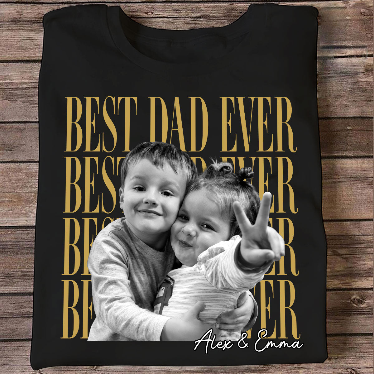 Custom Dad Vintage Photo - Personalized Shirt - Father's Day Gift for Dad, Husband