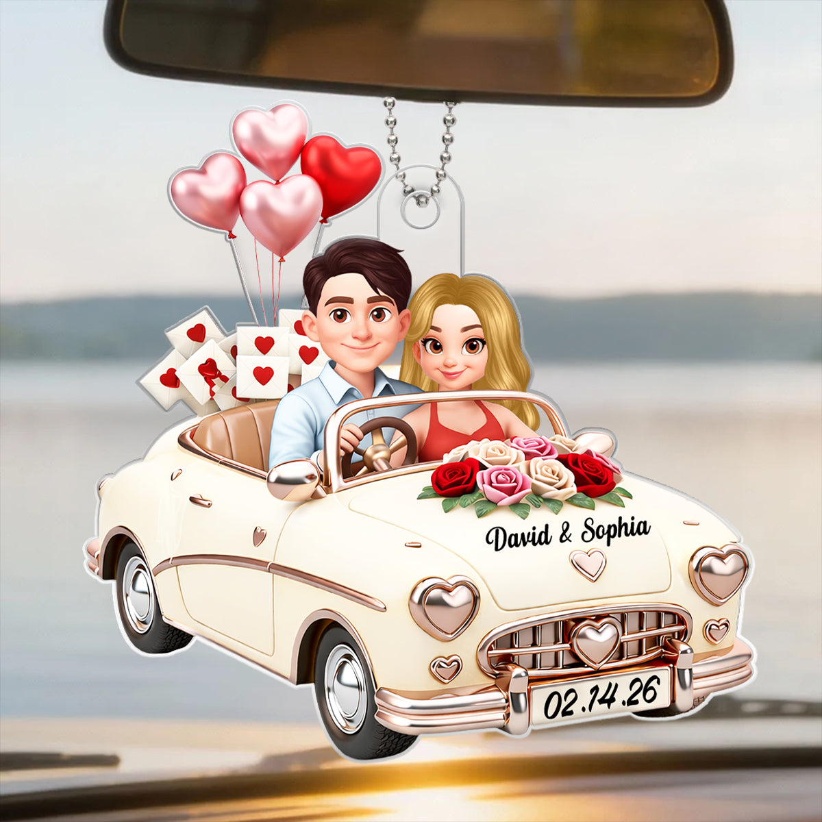 Our Journey Still Goes On - Personalized Car Hanger - Valentine's Gift For Him, For Her, For Couple