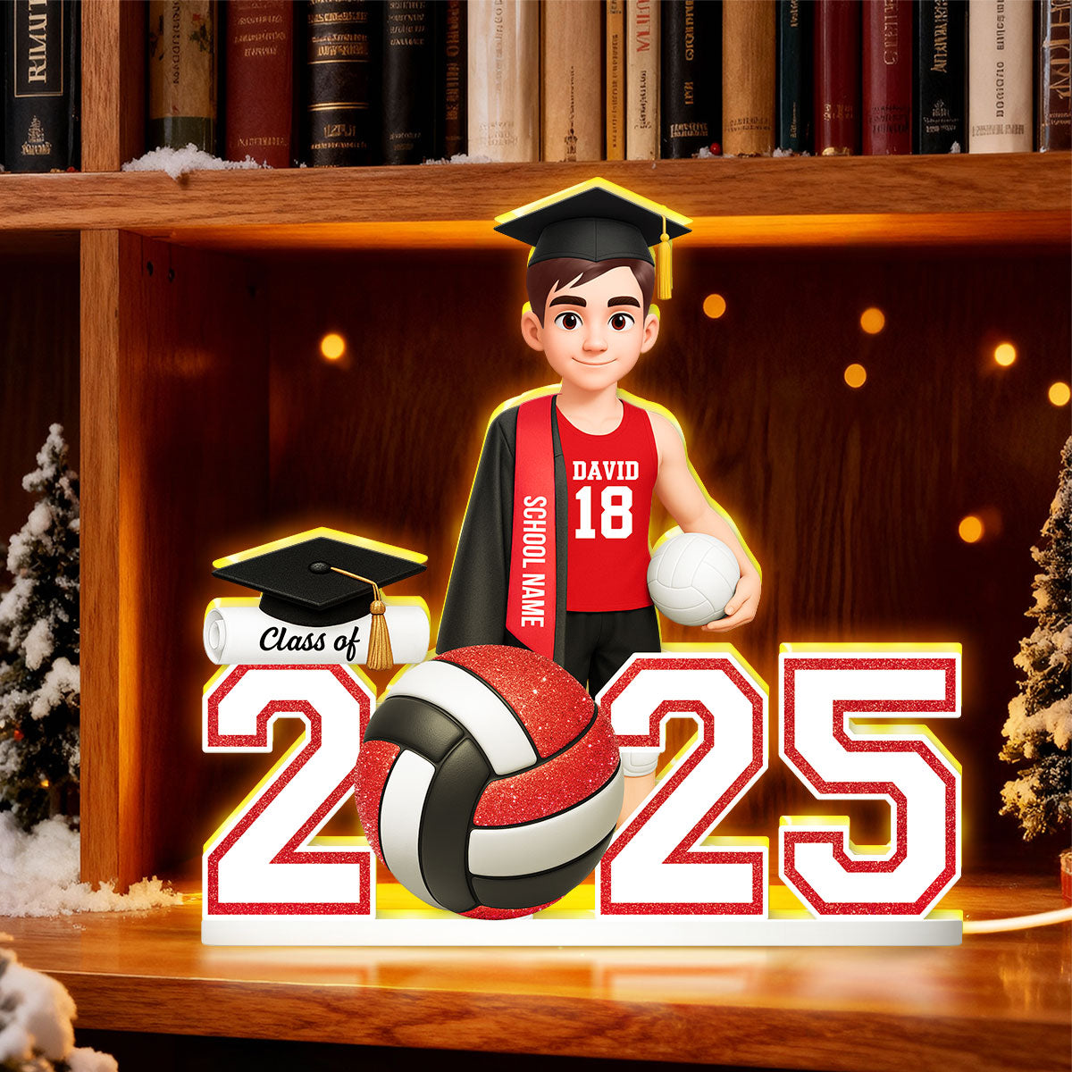 Senior Volleyball Player Graduation - Personalized Light Box - Christmas Gift Graduation Gift