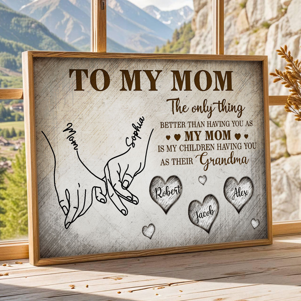 To My Mom The Only Thing - Personalized Poster - Mother's Day Gift For Mom, Grandma