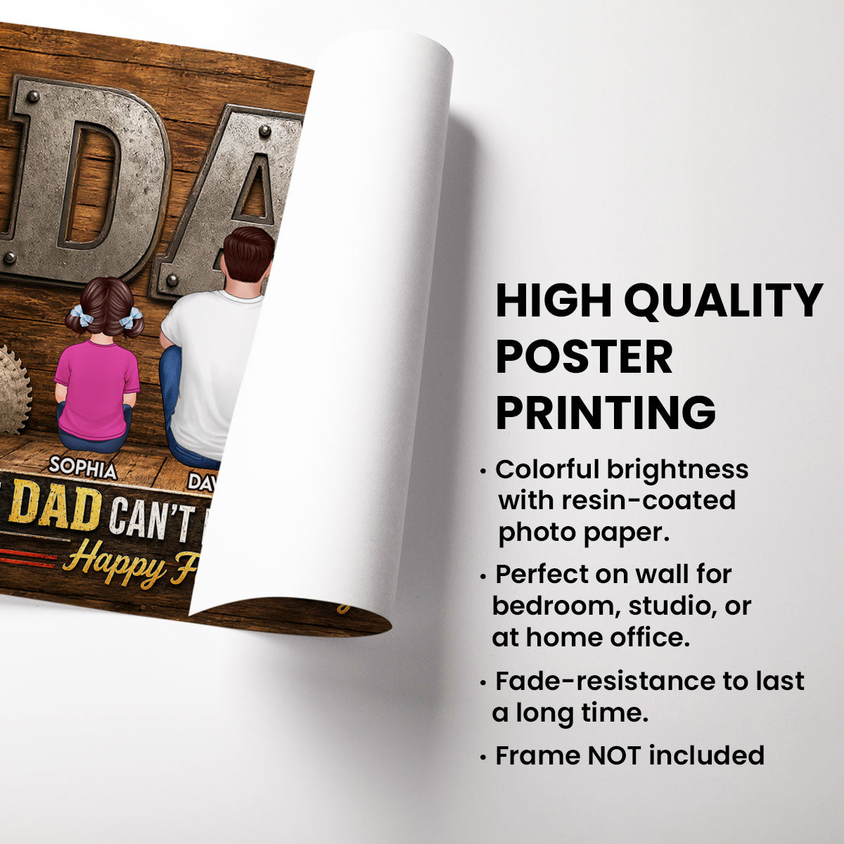 If Dad Can't Fix It No One Can - Personalized Poster - Father's Day Gift For Dad, Husband, DIY Dad, Handyman