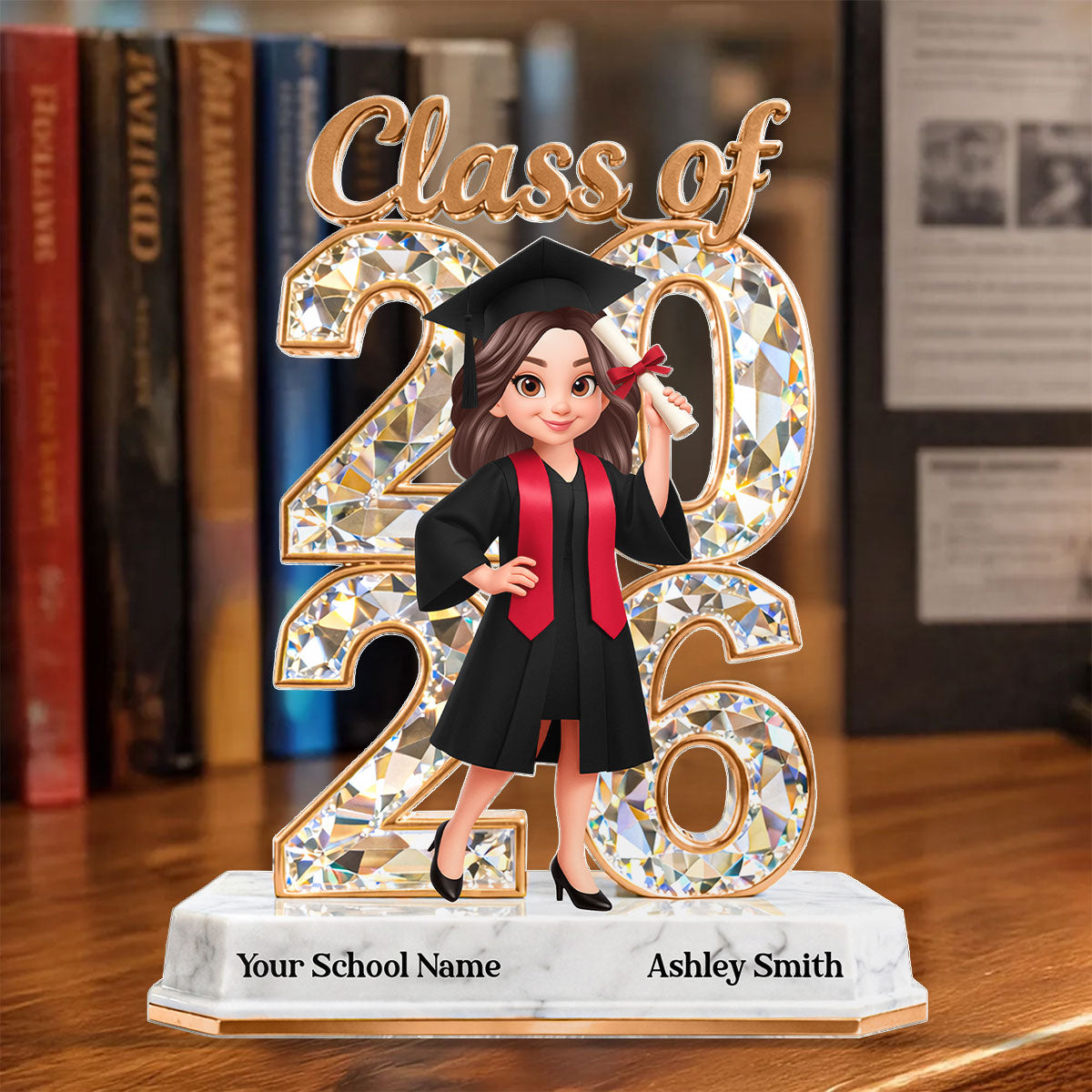 Senior 2026 - Personalized Acrylic Block Plaque - Gift for Graduates, Daughter, Son, Grandkids