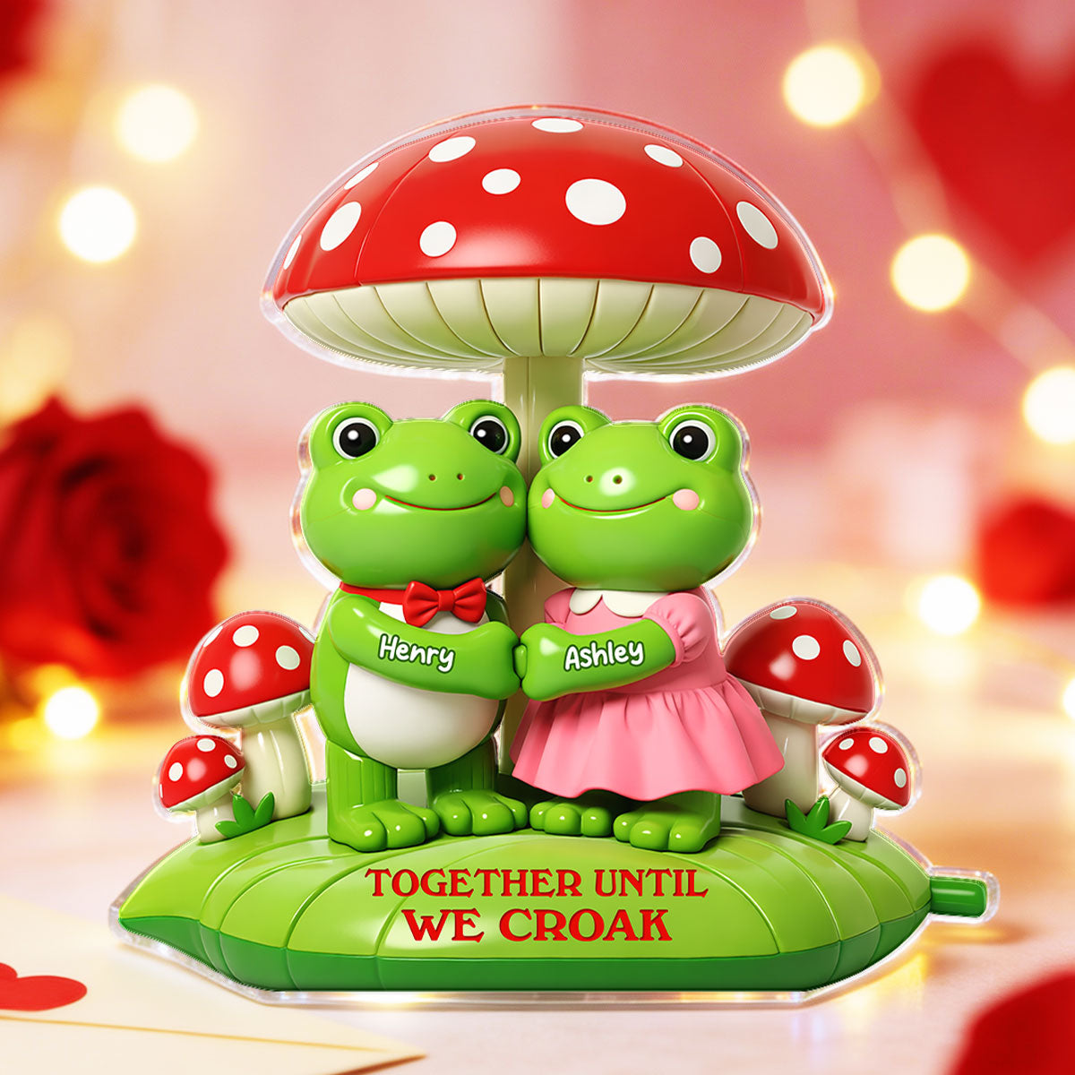 Together Until We Croak - Personalized Block Plaque - Gift for Couple