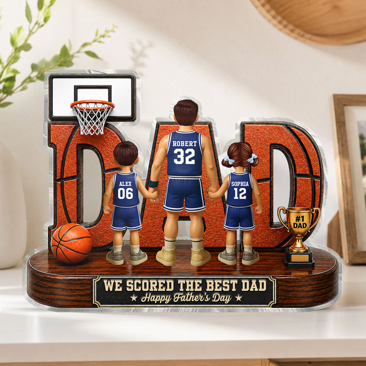 Basketball Dad Legend You Are Our MVP - Personalized Acrylic Block Plaque -  Gift For Dad, Husband, Basketball Fans